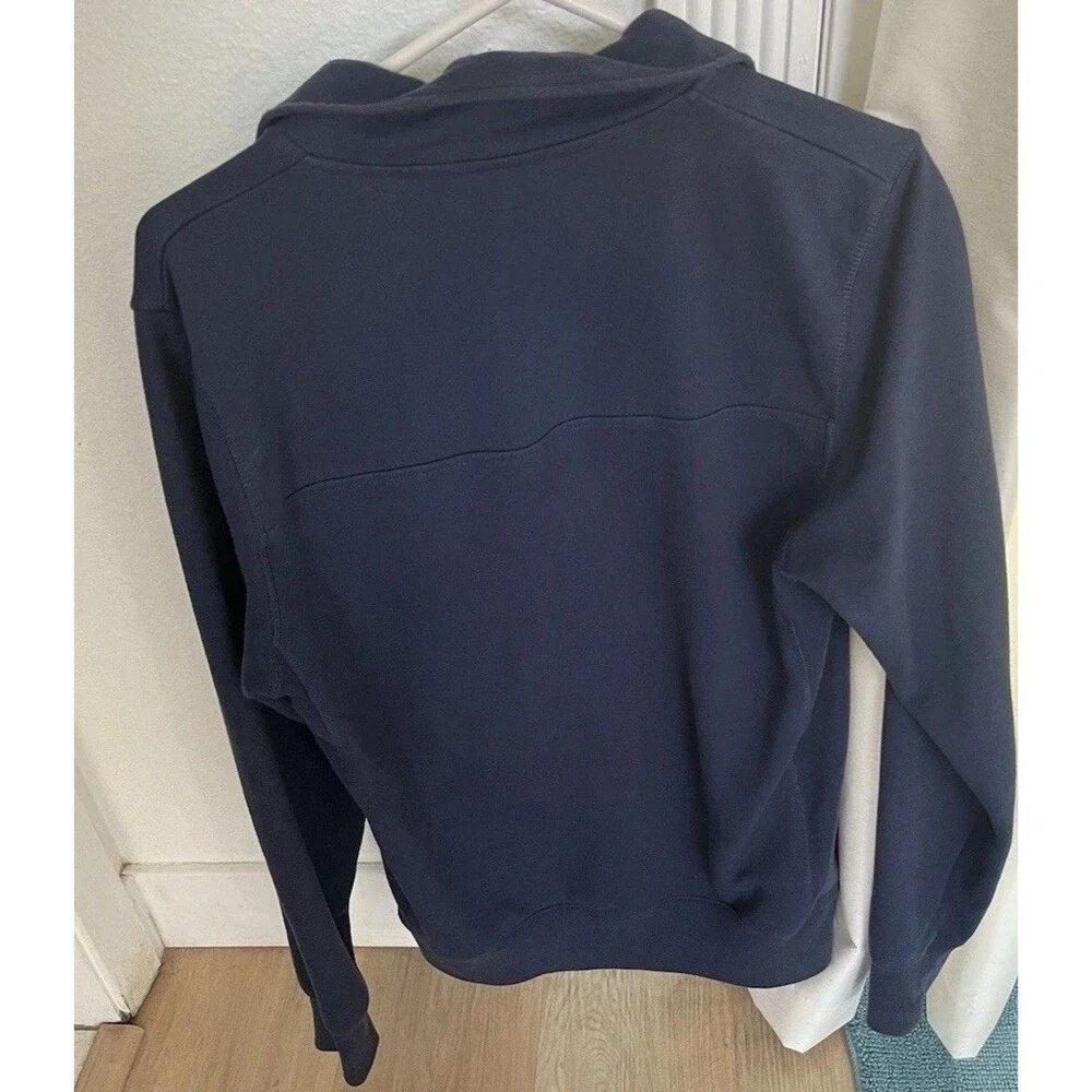 North Face Mens Sweatshirt XS Navy Blue Fleece Lined 1/4 Zip Pullover Outdoor